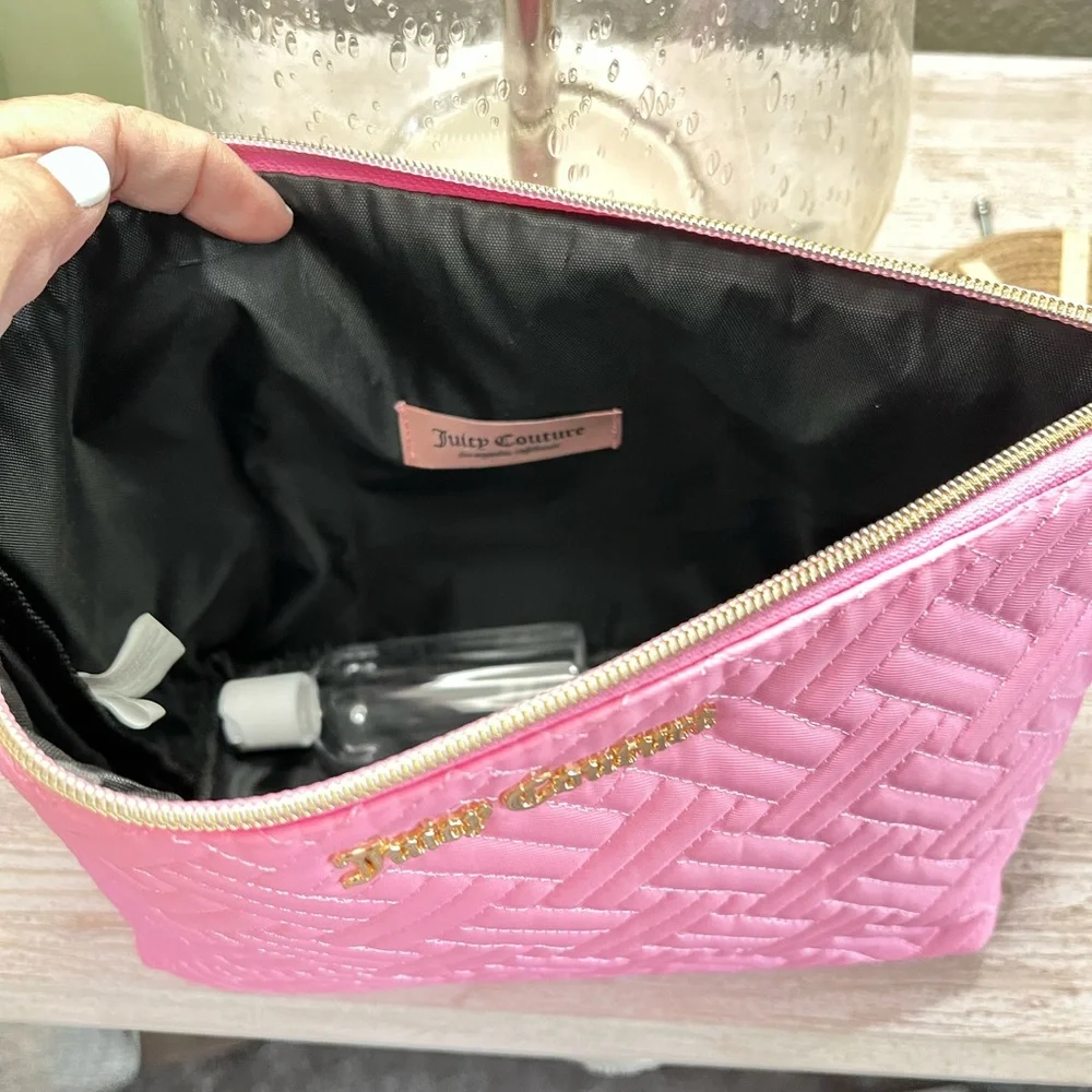 Quilted Juicy Couture Travel Makeup Bag